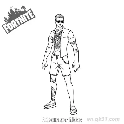 Free printable Midsummer Midas 02 Coloring Page - Free PDF Printable Fortnite Coloring Sheets coloring page